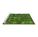 Sideview of Machine Washable Oriental Green Traditional Area Rugs, wshabs4066grn