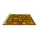 Sideview of Machine Washable Oriental Yellow Traditional Rug, wshabs4066yw