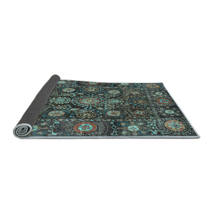 Sideview of Oriental Light Blue Traditional Rug, abs4066lblu