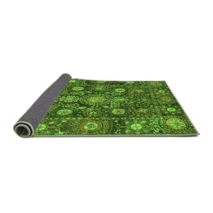 Sideview of Oriental Green Traditional Rug, abs4066grn