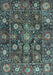 Machine Washable Oriental Light Blue Traditional Rug, wshabs4066lblu