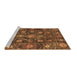 Sideview of Machine Washable Oriental Brown Traditional Rug, wshabs4066brn