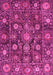 Machine Washable Oriental Pink Traditional Rug, wshabs4066pnk