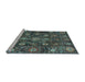 Sideview of Machine Washable Oriental Light Blue Traditional Rug, wshabs4066lblu