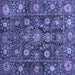 Square Machine Washable Oriental Blue Traditional Rug, wshabs4066blu