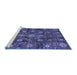 Sideview of Machine Washable Oriental Blue Traditional Rug, wshabs4066blu