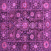 Square Machine Washable Oriental Purple Traditional Area Rugs, wshabs4066pur