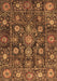 Machine Washable Oriental Brown Traditional Rug, wshabs4066brn