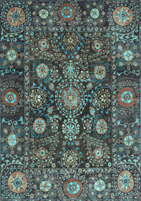 Oriental Light Blue Traditional Rug, abs4066lblu