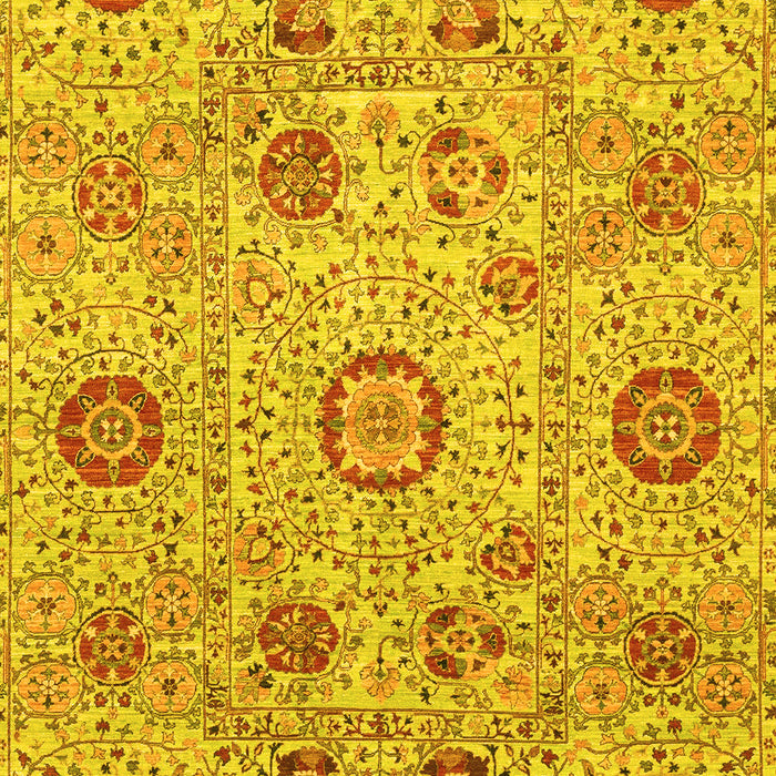 Machine Washable Abstract Yellow Modern Rug, wshabs4067yw