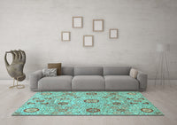 Machine Washable Abstract Light Blue Modern Rug, wshabs4067lblu