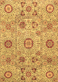 Abstract Brown Modern Rug, abs4067brn