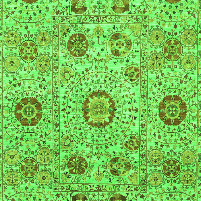 Machine Washable Abstract Green Modern Area Rugs, wshabs4067grn