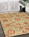 Abstract Red Modern Rug in Family Room, abs4067