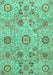 Abstract Turquoise Modern Rug, abs4067turq