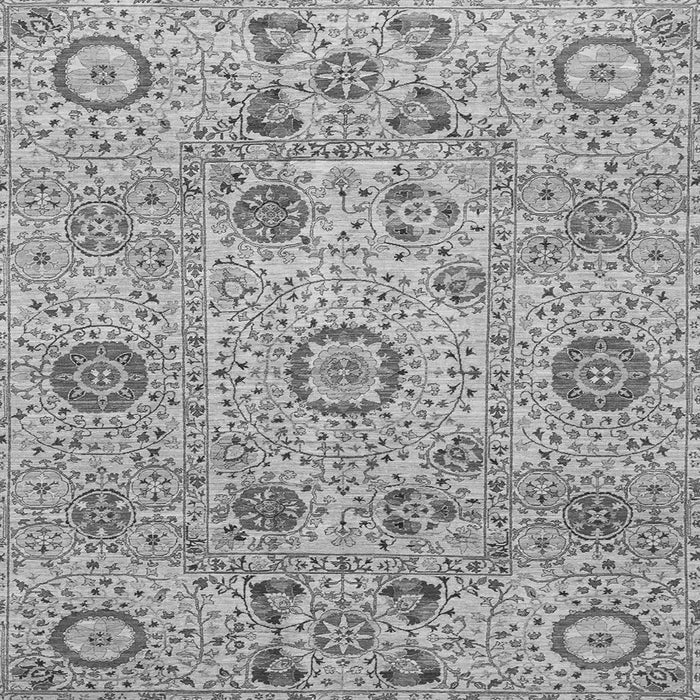 Square Machine Washable Abstract Gray Modern Rug, wshabs4067gry