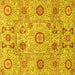 Square Abstract Yellow Modern Rug, abs4067yw