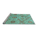 Sideview of Machine Washable Abstract Light Blue Modern Rug, wshabs4067lblu