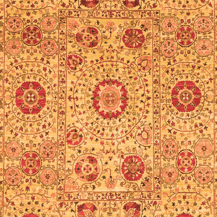 Machine Washable Abstract Orange Modern Area Rugs, wshabs4067org