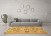 Machine Washable Abstract Brown Modern Rug in a Living Room,, wshabs4067brn