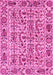 Machine Washable Abstract Pink Modern Rug, wshabs4068pnk