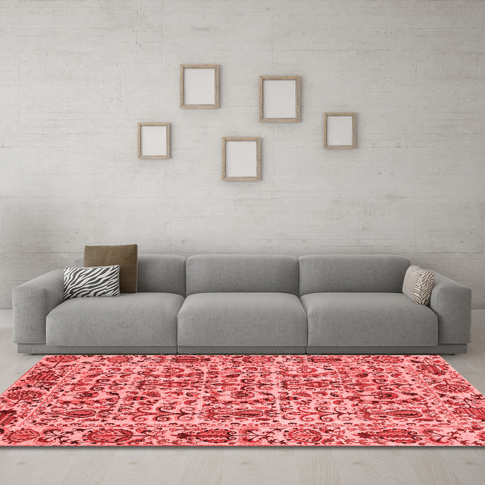 Modern Red Washable Rugs
