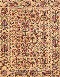 Machine Washable Abstract Chestnut Red Rug, wshabs4068