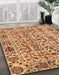 Abstract Chestnut Red Modern Rug in Family Room, abs4068