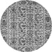 Round Abstract Gray Modern Rug, abs4068gry