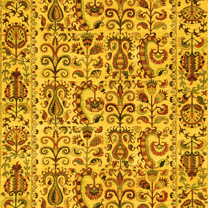 Machine Washable Abstract Yellow Modern Rug, wshabs4068yw