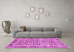 Machine Washable Abstract Purple Modern Area Rugs in a Living Room, wshabs4068pur