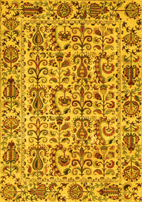 Abstract Yellow Modern Rug, abs4068yw