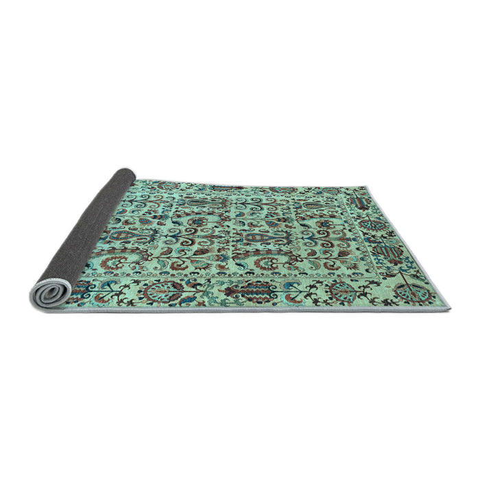Sideview of Abstract Light Blue Modern Rug, abs4068lblu