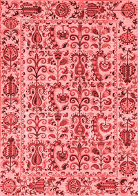 Abstract Red Modern Rug, abs4068red