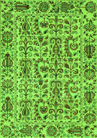 Abstract Green Modern Rug, abs4068grn