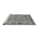 Sideview of Machine Washable Abstract Gray Modern Rug, wshabs4068gry