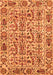 Machine Washable Abstract Orange Modern Area Rugs, wshabs4068org