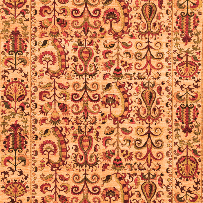 Machine Washable Abstract Orange Modern Area Rugs, wshabs4068org