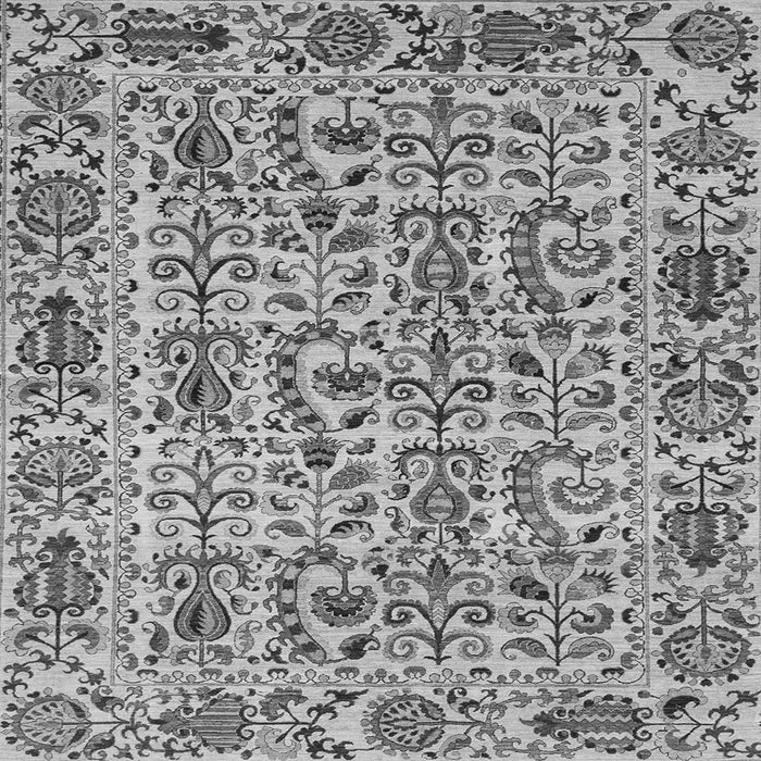 Square Abstract Gray Modern Rug, abs4068gry