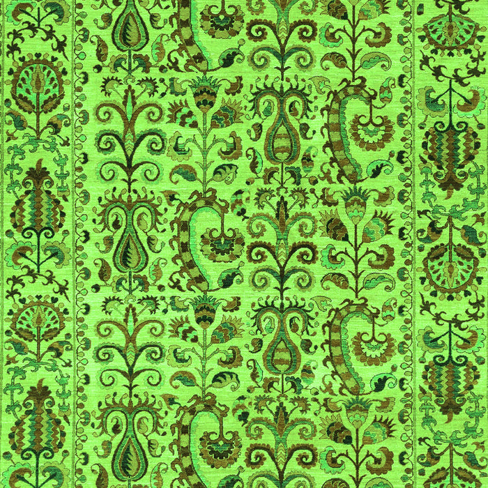 Machine Washable Abstract Green Modern Area Rugs, wshabs4068grn