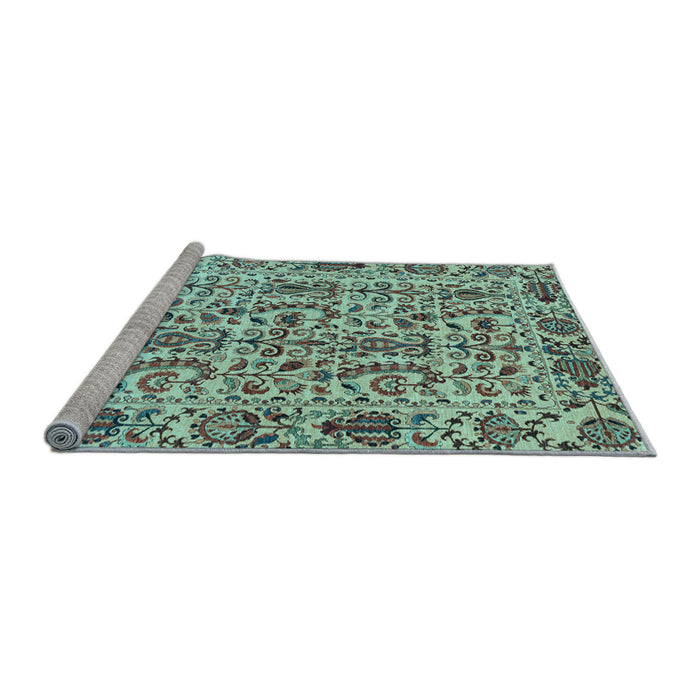 Sideview of Machine Washable Abstract Light Blue Modern Rug, wshabs4068lblu