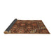 Sideview of Abstract Saffron Red Oriental Rug, abs4069