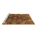 Sideview of Machine Washable Oriental Brown Traditional Rug, wshabs4069brn