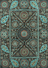 Oriental Light Blue Traditional Rug, abs4069lblu