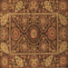 Square Oriental Brown Traditional Rug, abs4069brn