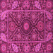 Square Oriental Pink Traditional Rug, abs4069pnk