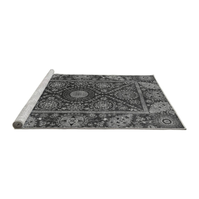 Sideview of Machine Washable Oriental Gray Traditional Rug, wshabs4069gry