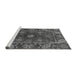 Sideview of Machine Washable Oriental Gray Traditional Rug, wshabs4069gry