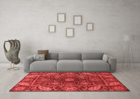 Machine Washable Oriental Red Traditional Rug, wshabs4069red