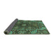 Sideview of Oriental Turquoise Traditional Rug, abs4069turq